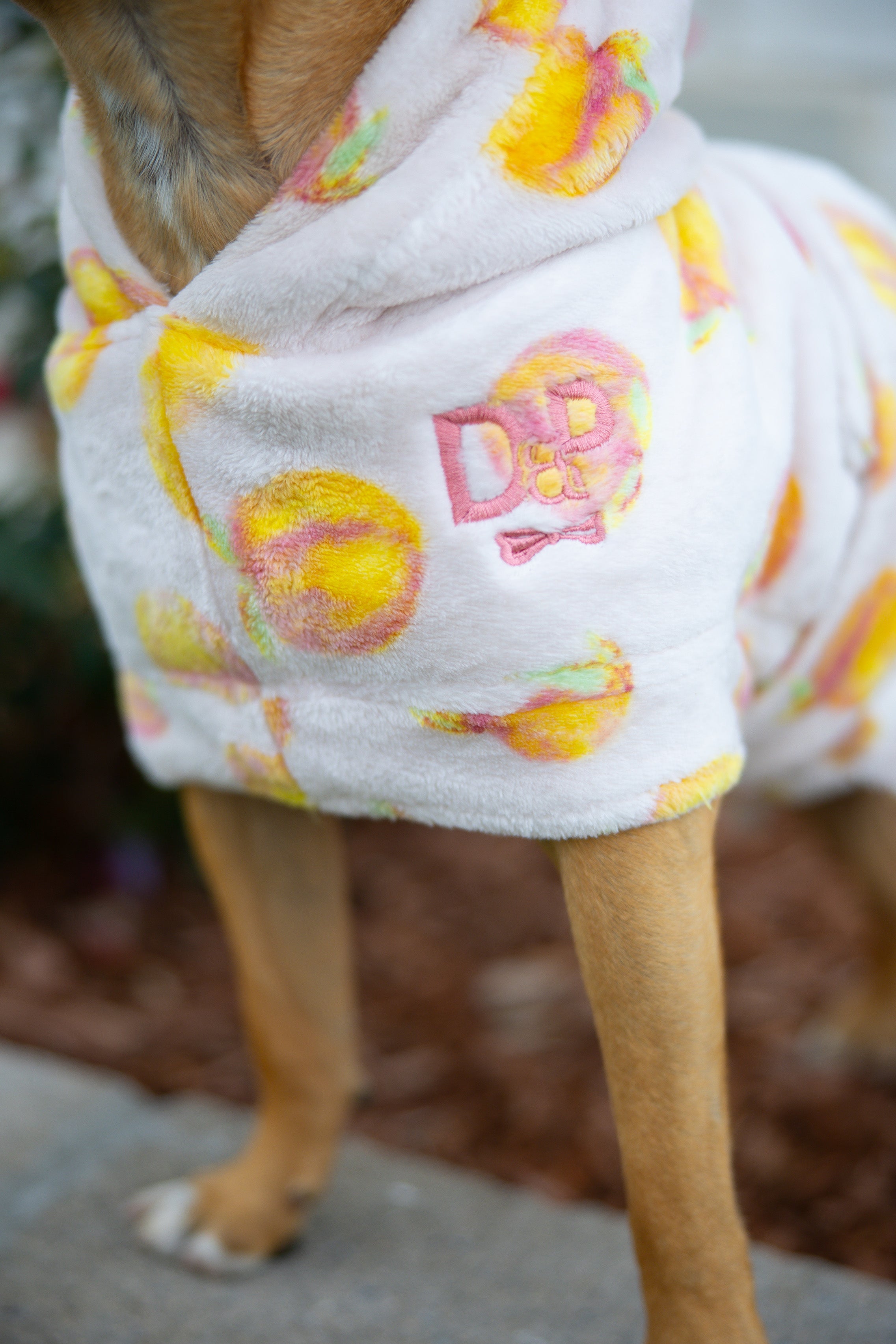 Dog Lounge Robe | Cutie Frutti, Peach