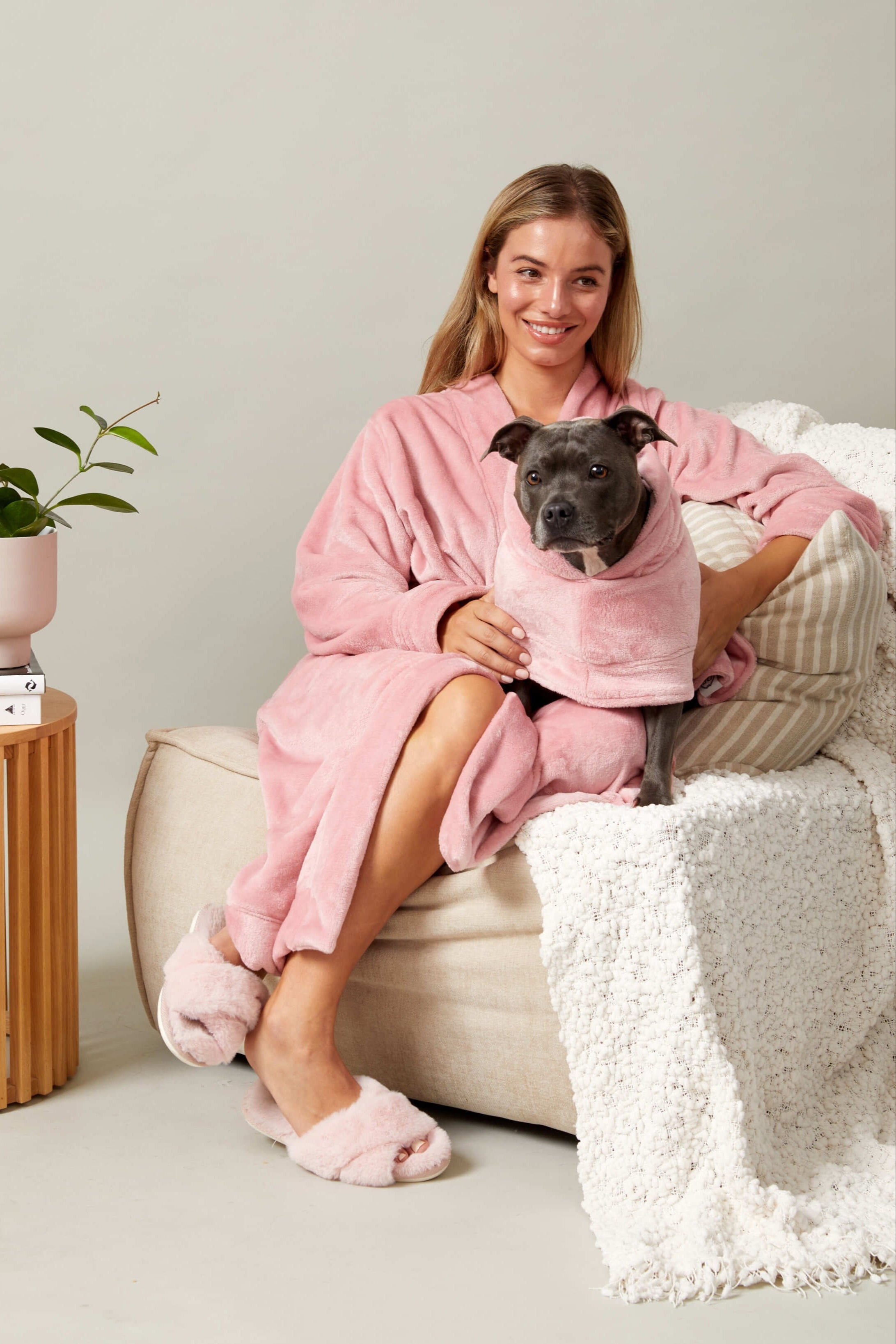 Dog Lounge Robe | Rose