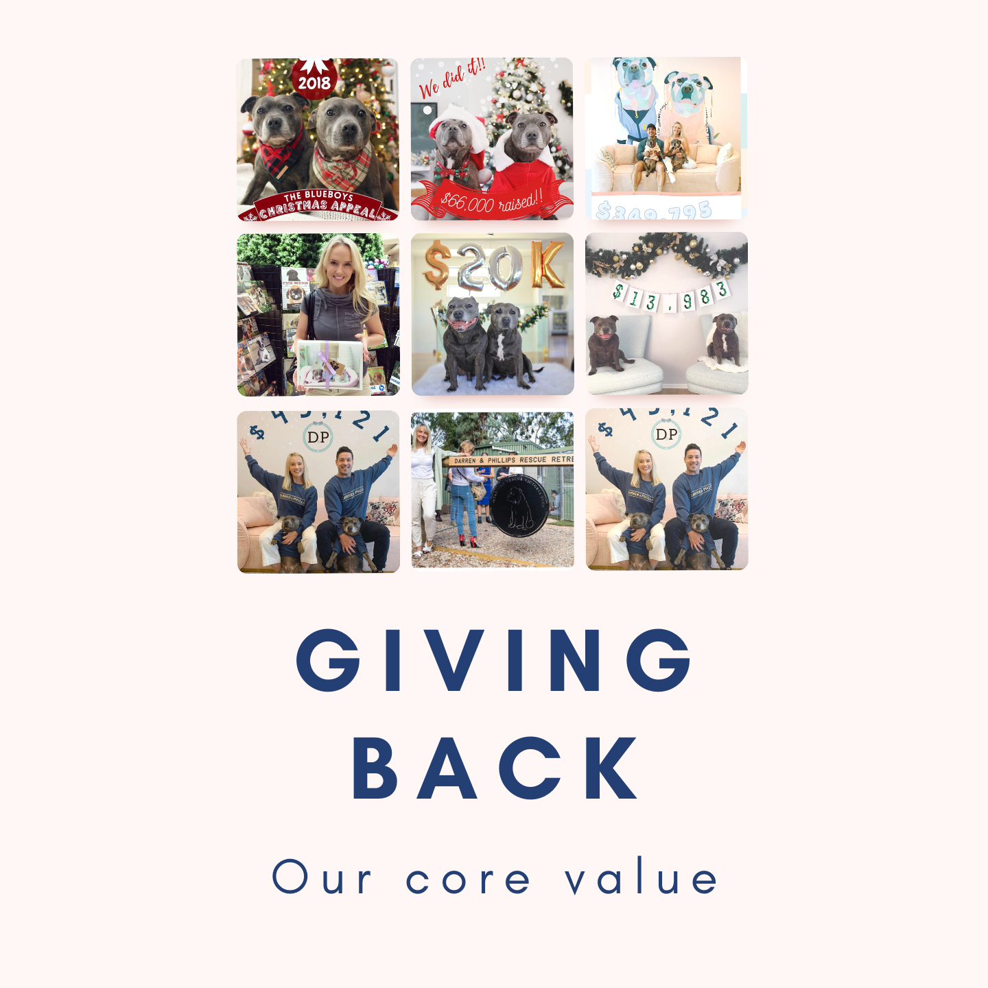 Giving Back is our Core Value!