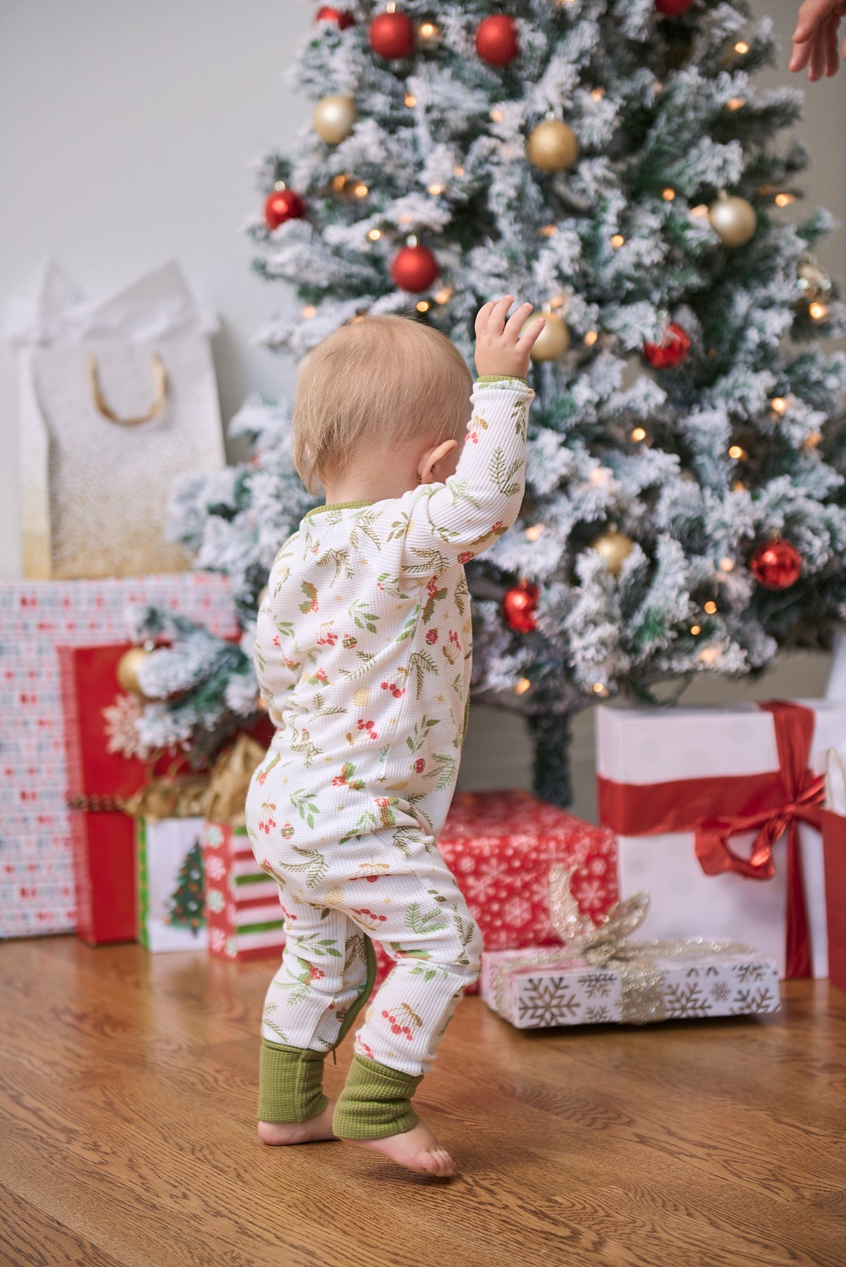 Baby Long Christmas Onesie PJs | Mistle-Toes