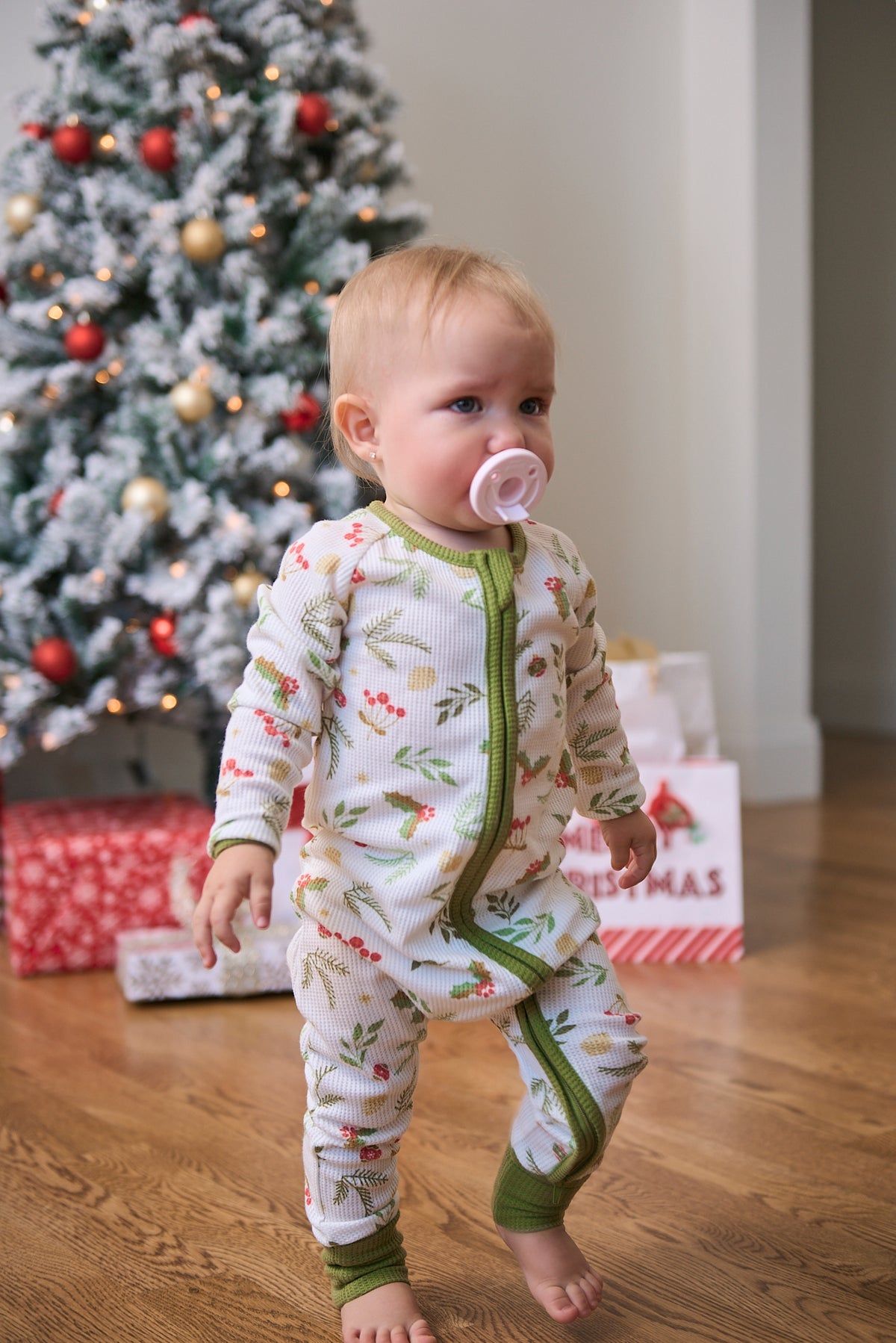 Baby Long Christmas Onesie PJs | Mistle-Toes
