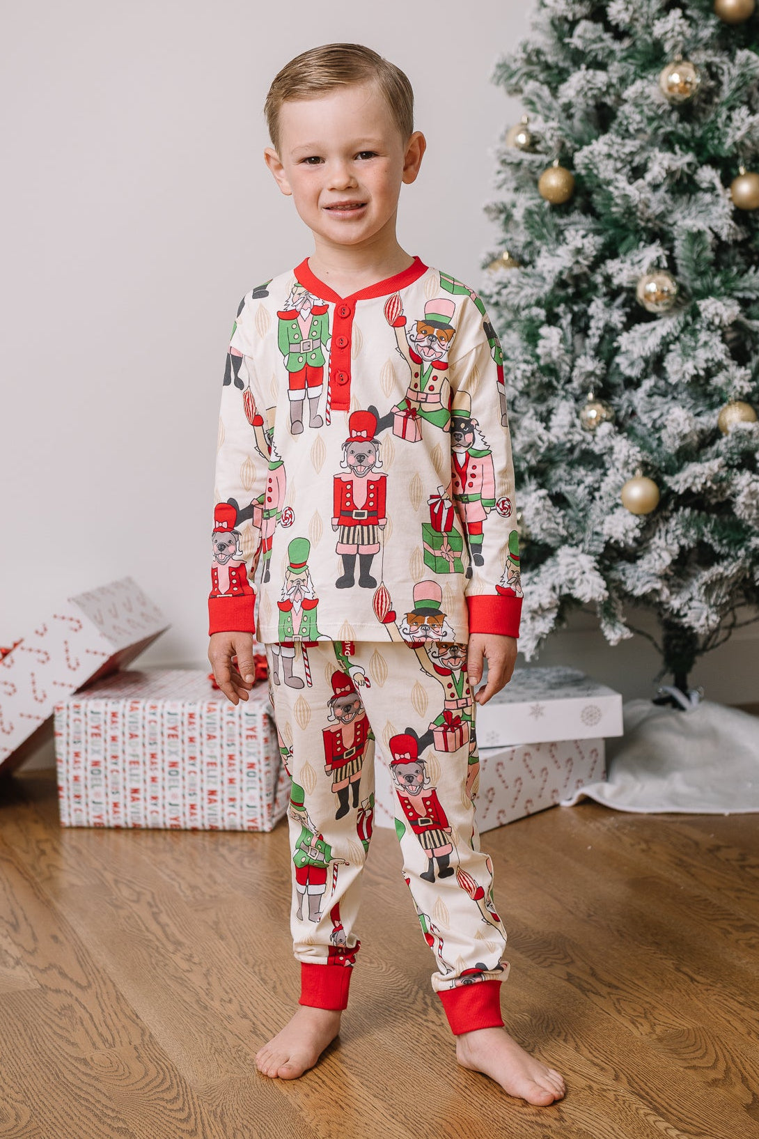 Kid's Long Christmas PJs | Nutcracker Dreams