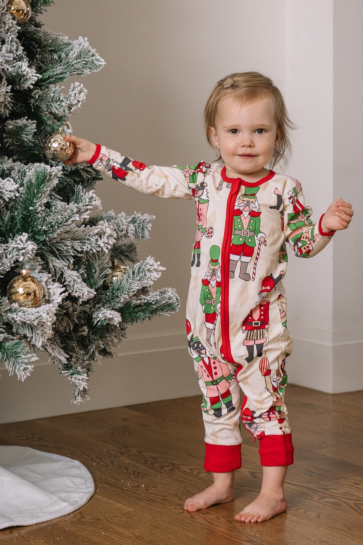 Baby Long Christmas Onesie PJs | Nutcracker Dreams