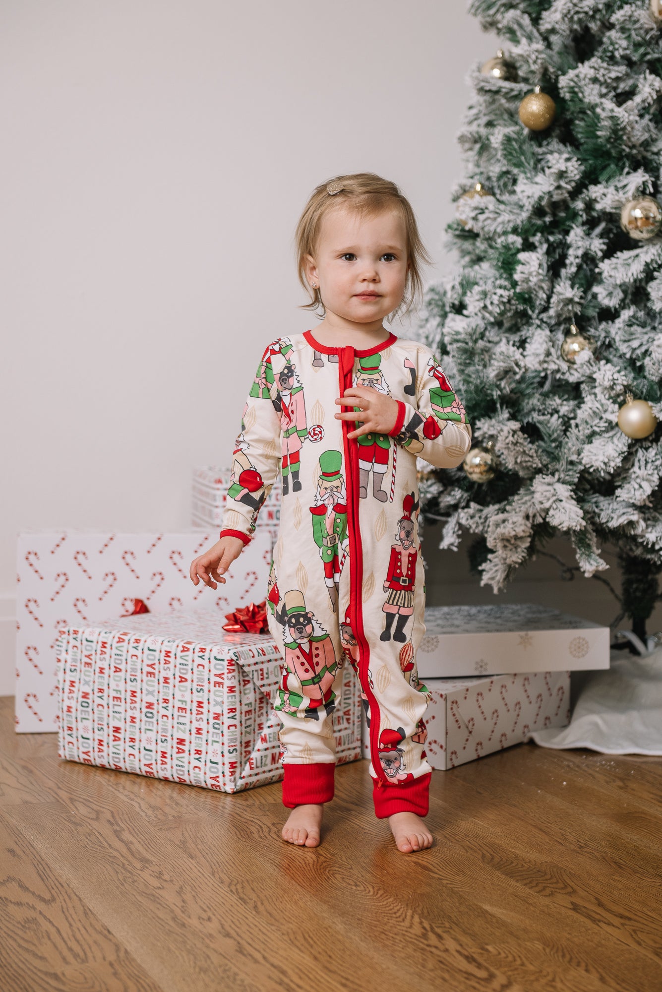 Baby Long Christmas Onesie PJs | Nutcracker Dreams