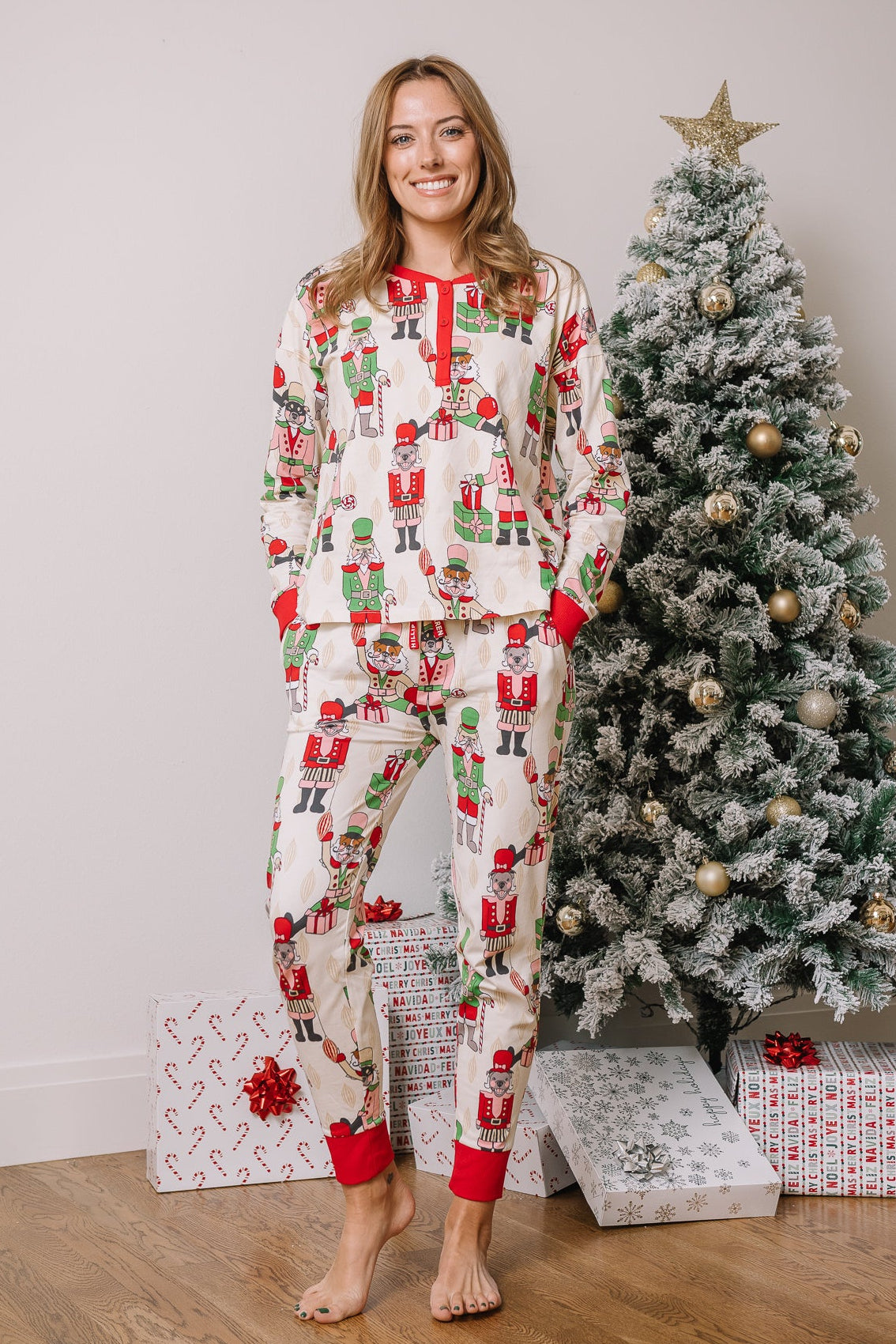 Women's Long Christmas PJs | Nutcracker Dreams