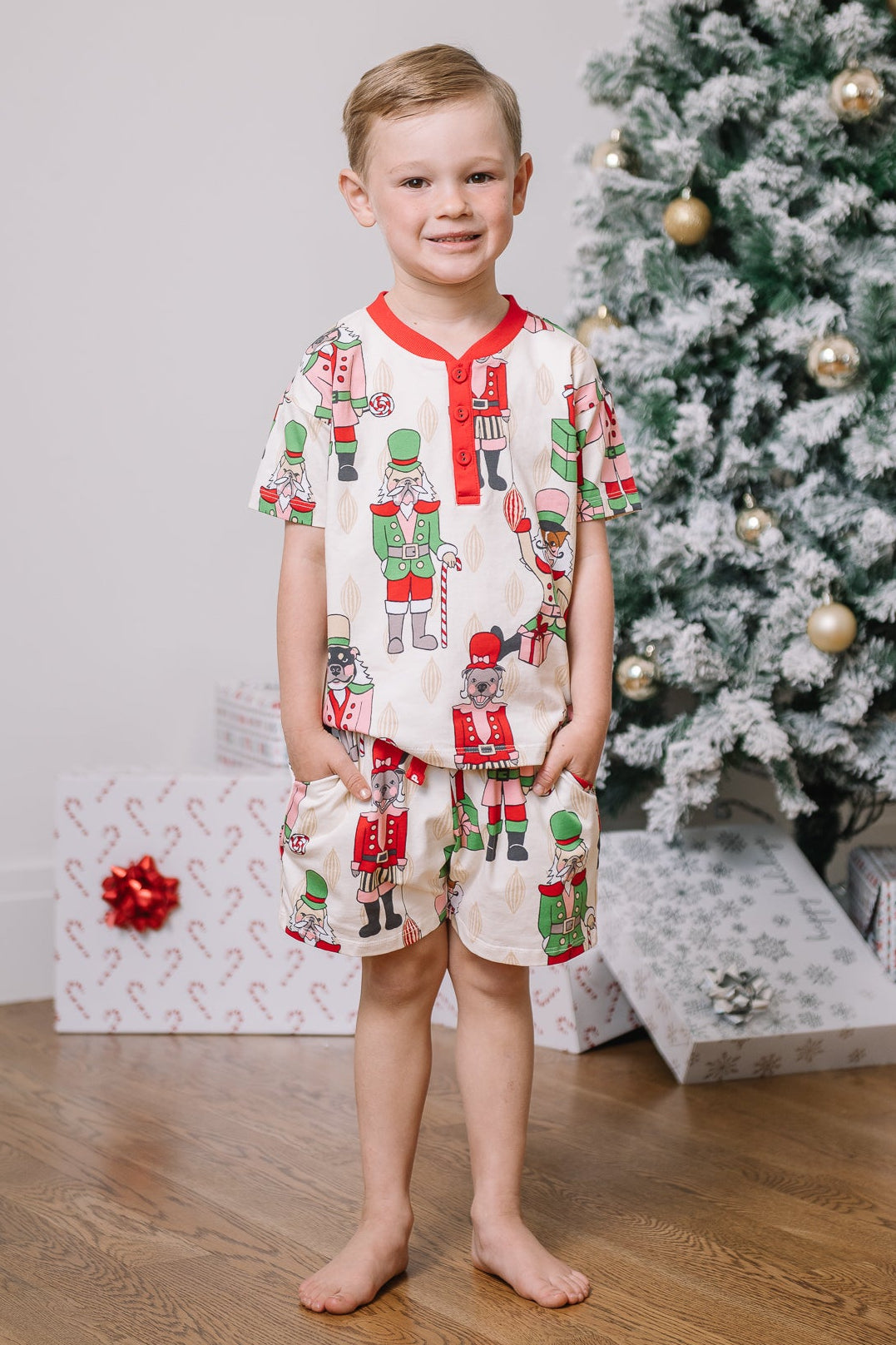 Kid's Short Christmas PJs | Nutcracker Dreams