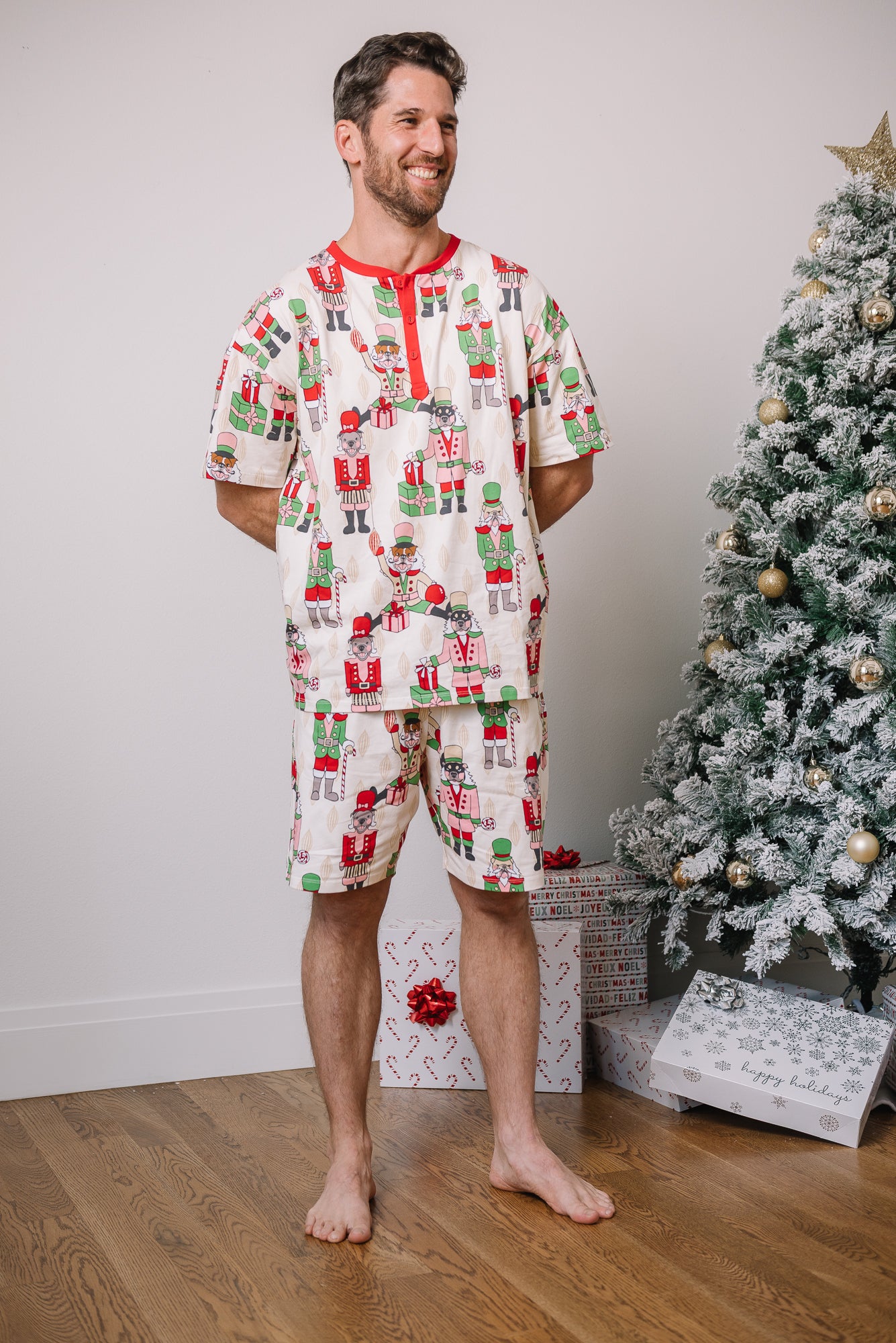 Men's Short Christmas PJs | Nutcracker Dreams