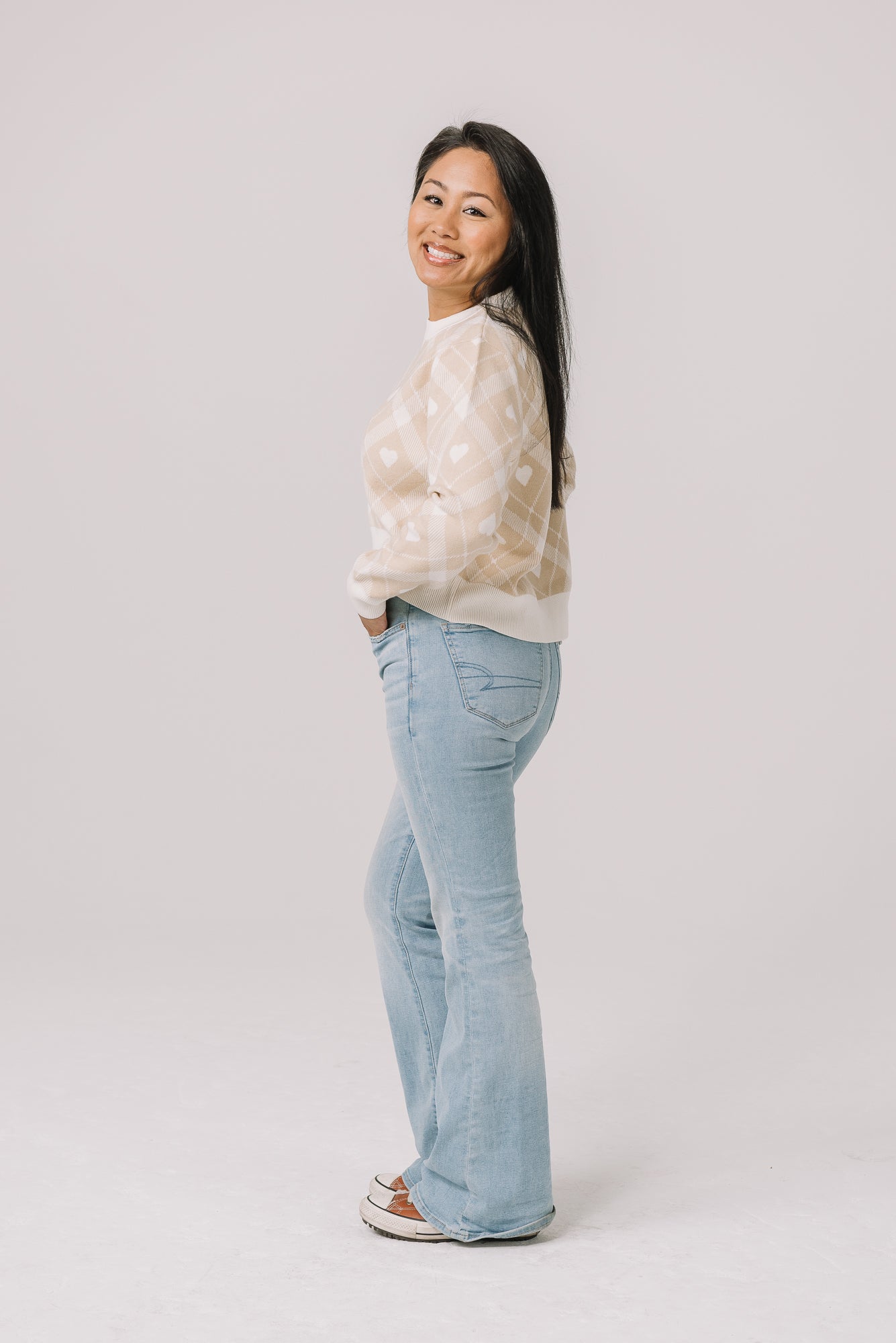 Beloved Plaid Women's Crop Sweater