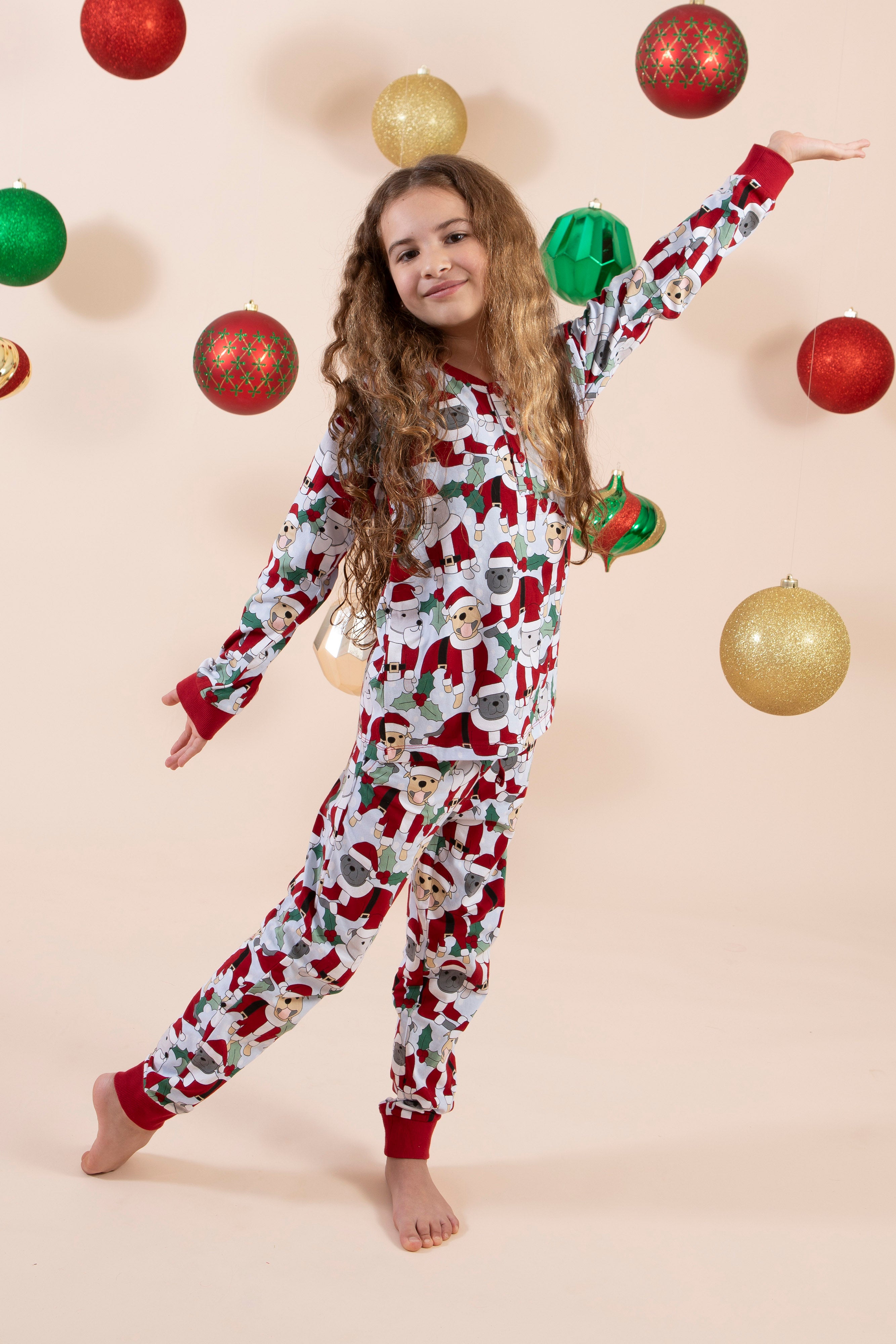 Santa Paws Kid's Winter PJ Set