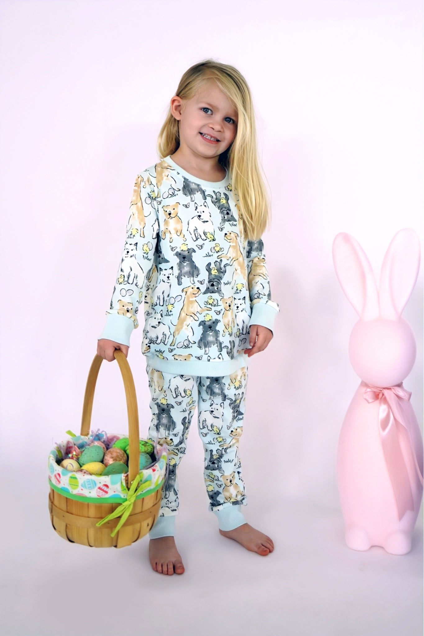 Easter Play Date Kid's Long Pajamas