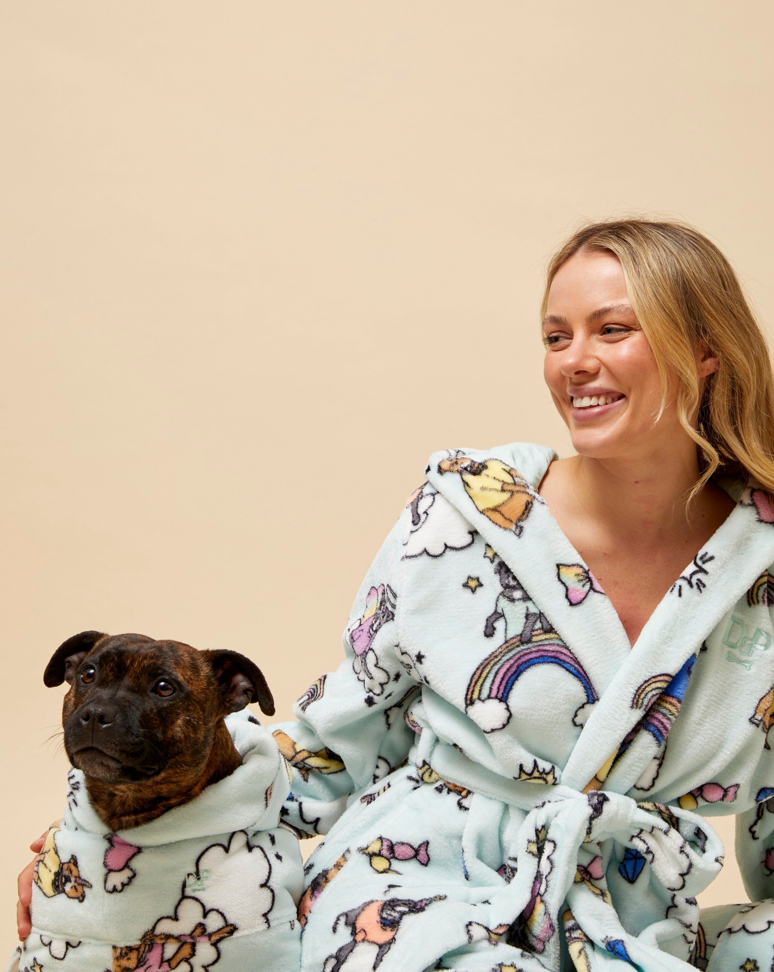 Dog print dressing gown cheap womens