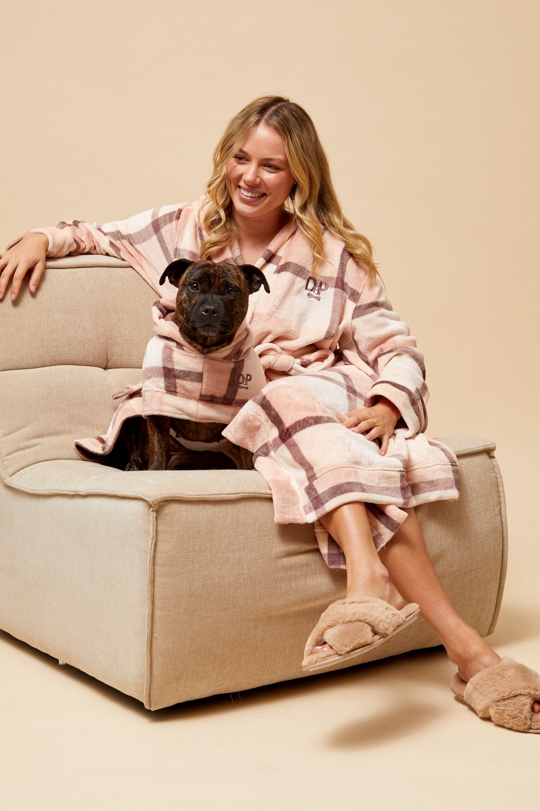 Darren and Phillip match your dog robes.