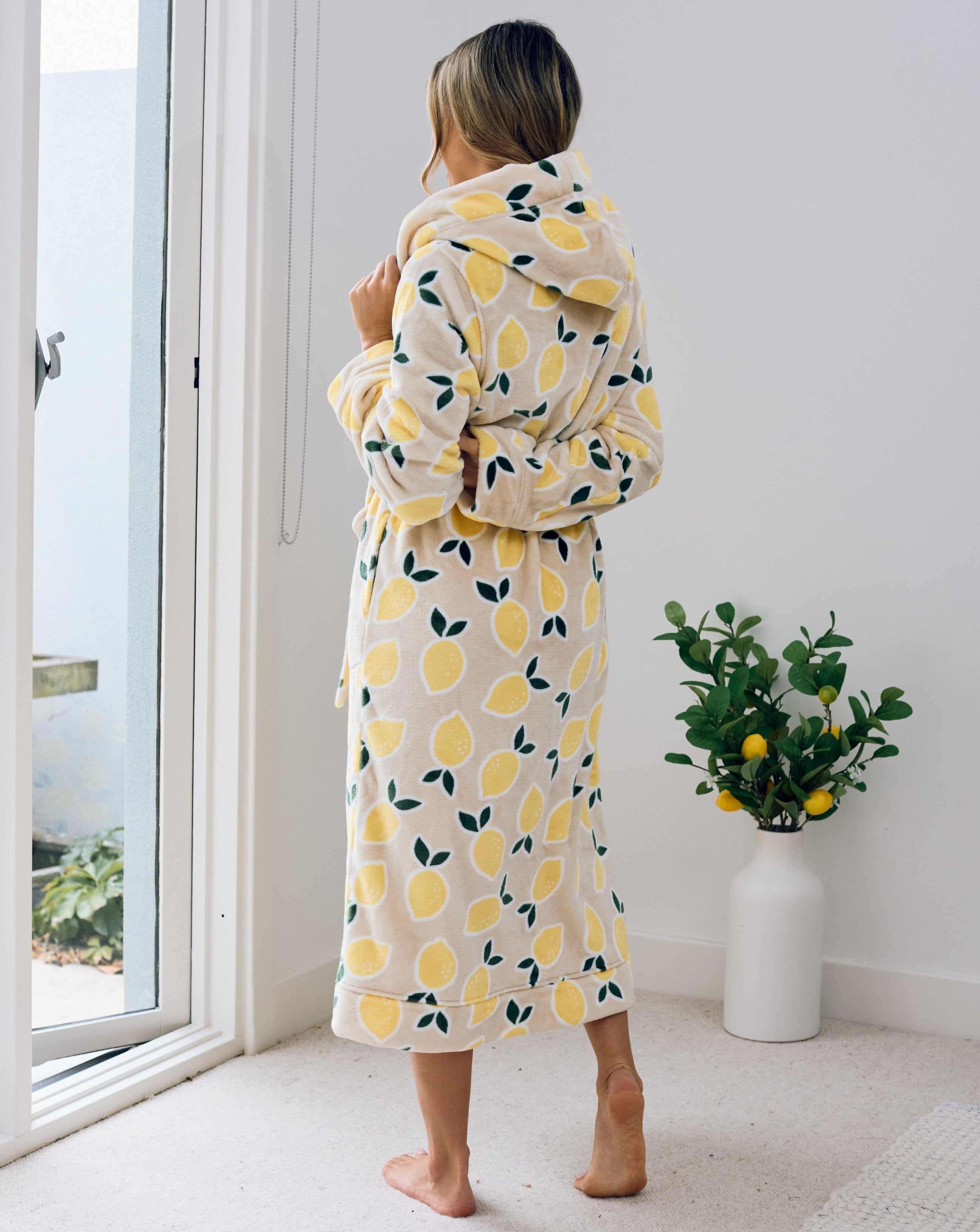 Cutie Frutti Womans Robe | Lemon