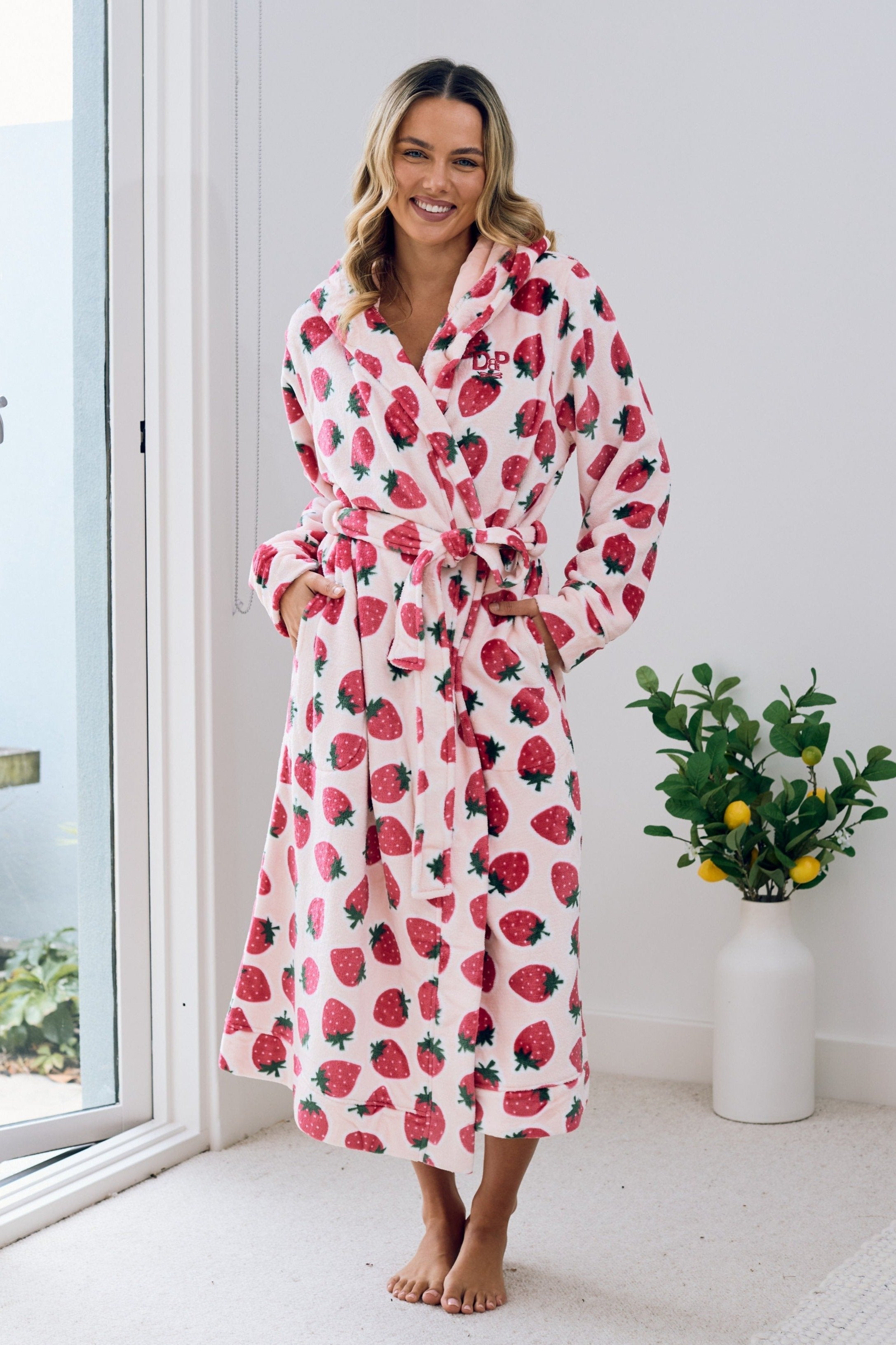 Adult Lounge Robe | Cutie Frutti, Strawberry