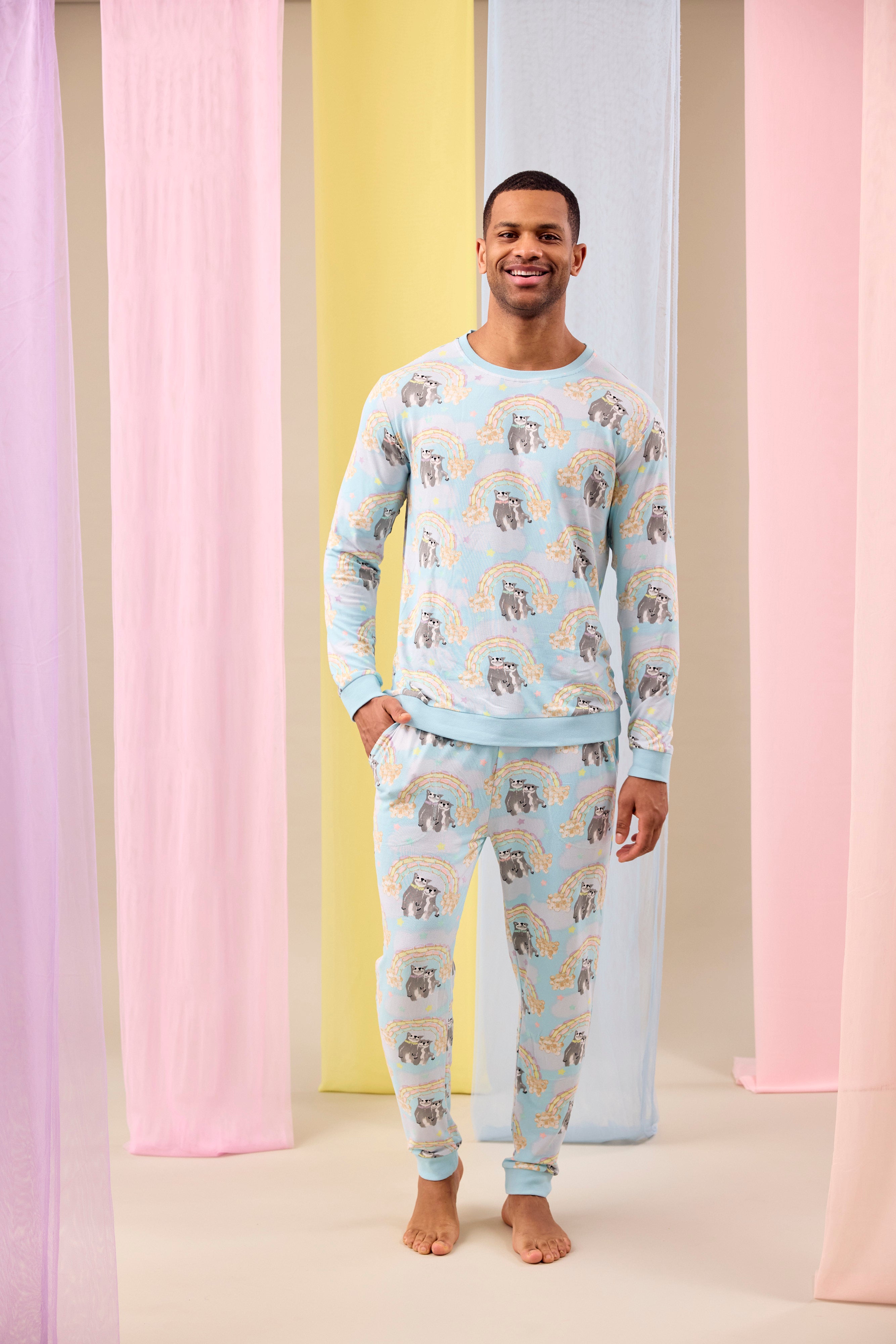 Sweet Rainbow Dreams Men's Pajamas