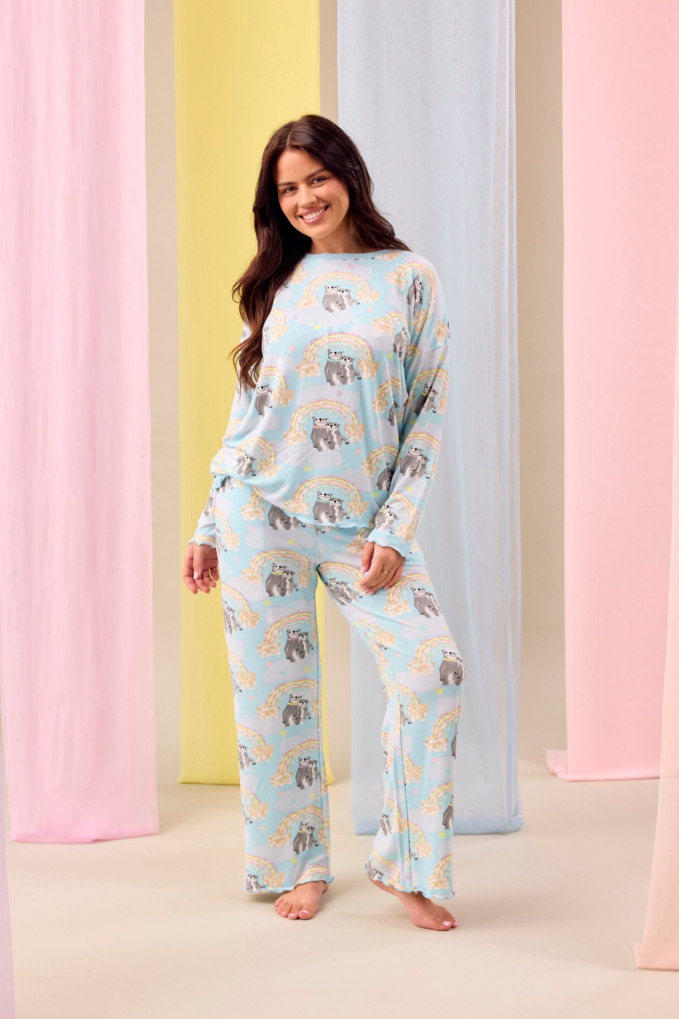 Sweet Rainbow Dreams Women's Winter Pajamas