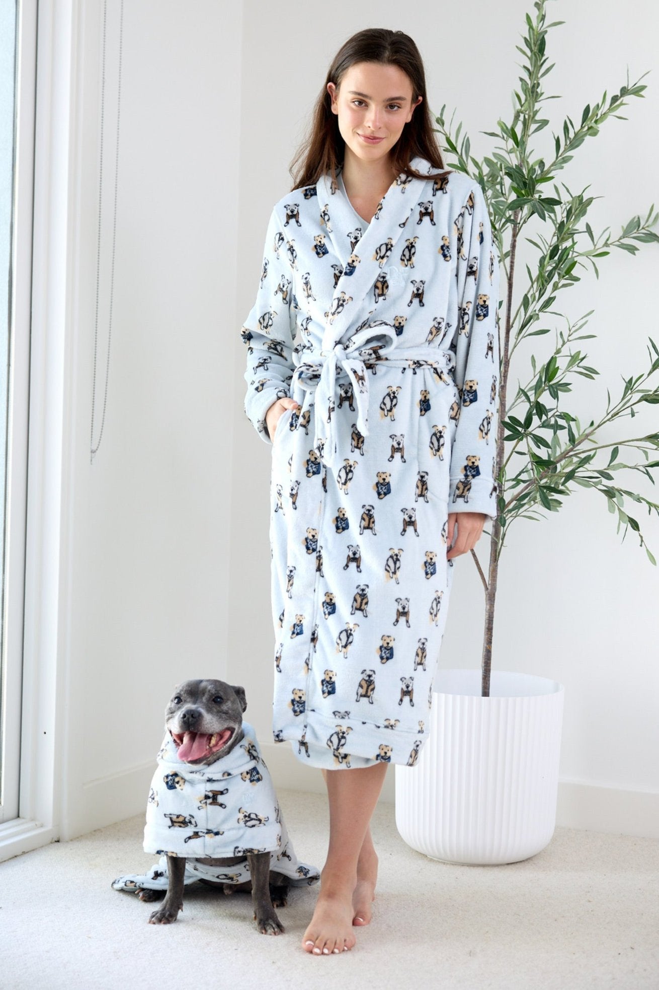 Preppy Pups Snuggle Buddy Woman's Robe