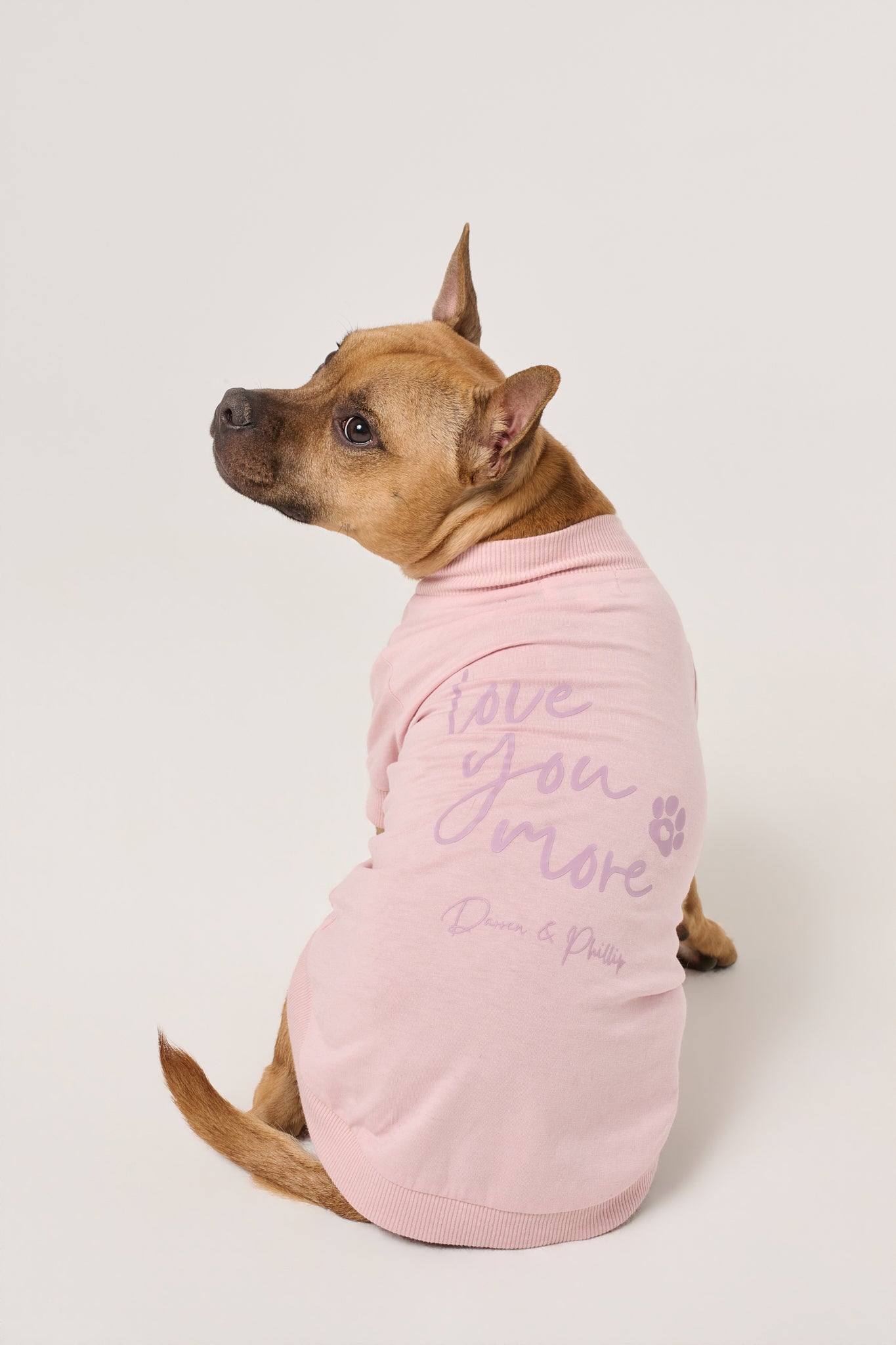 Love You More Dog Tee | Pink