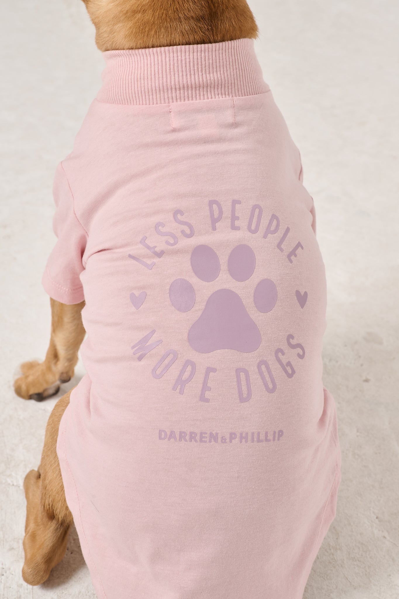 Less People More Dogs Dog Tee | Pink