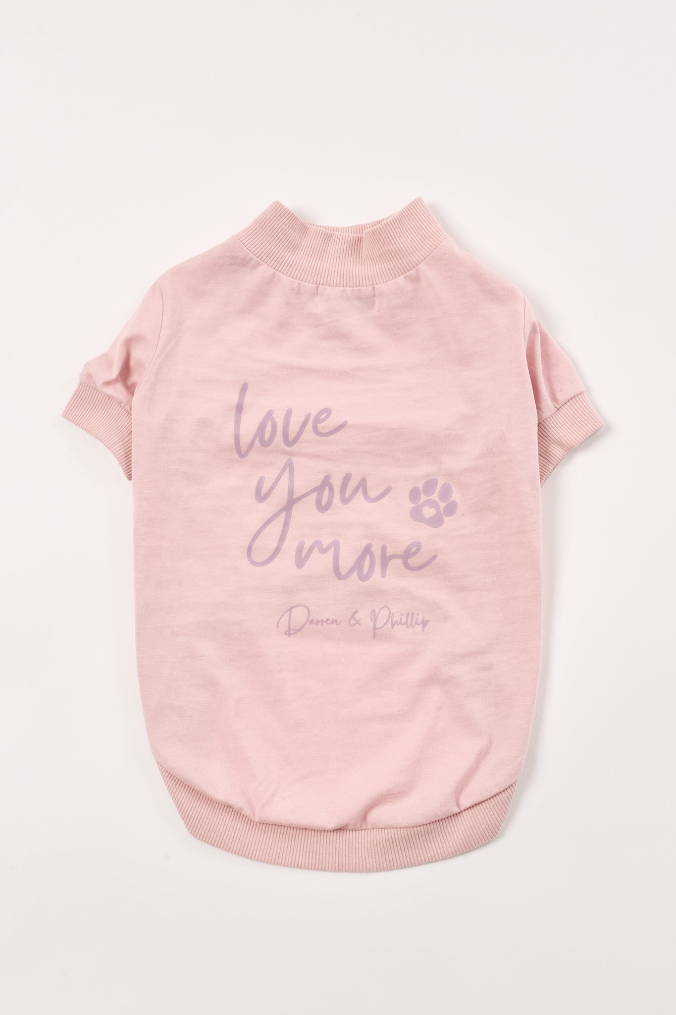 Love You More Dog Tee | Pink