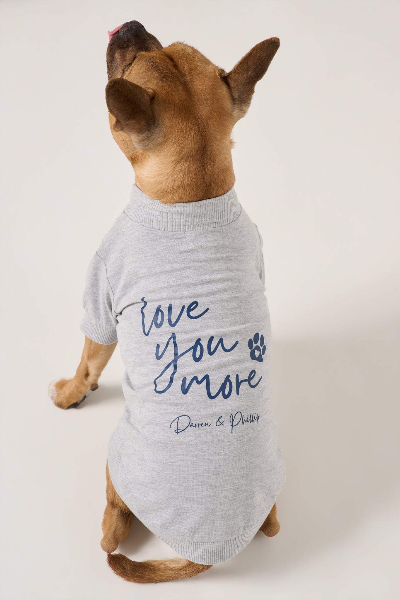 Love You More Dog Tee | Heather Gray