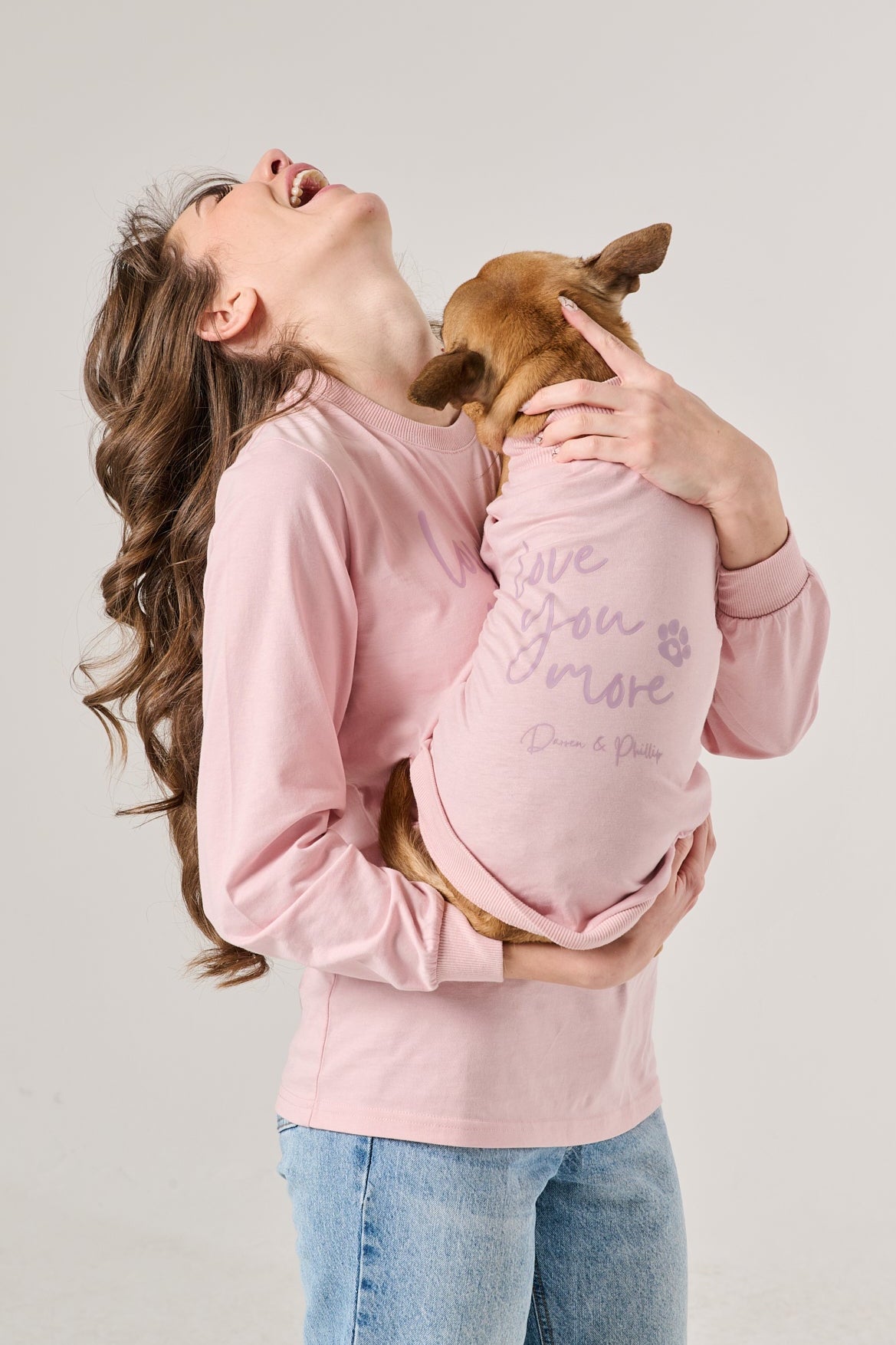 Love You More Women's Long Sleeve Tee | Pink