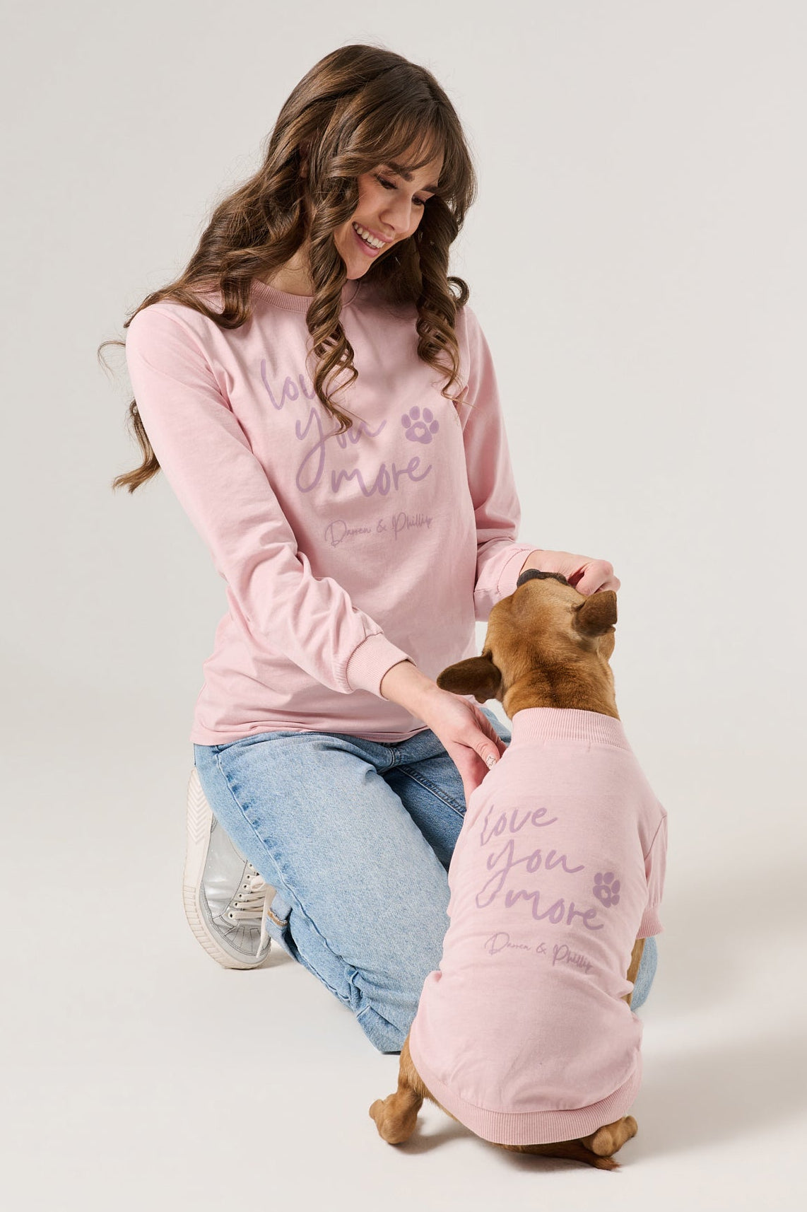 Love You More Women's Long Sleeve Tee | Pink