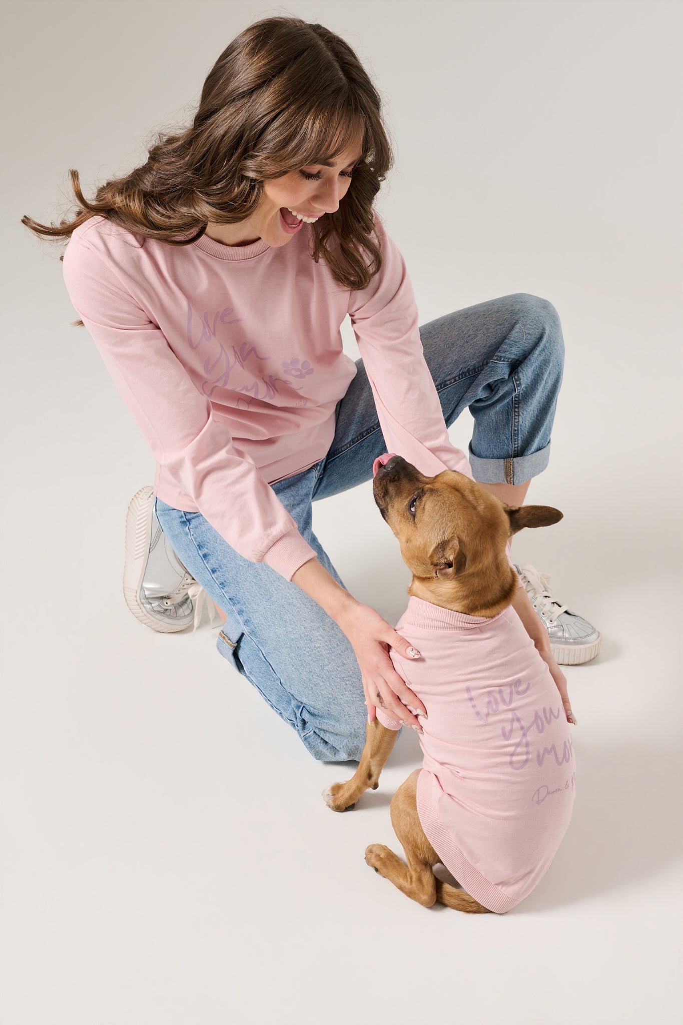 Love You More Dog Tee | Pink