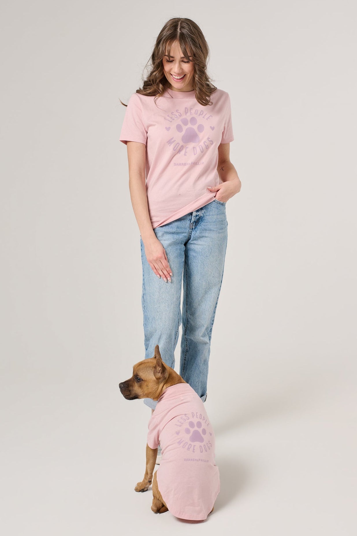 Less People More Dogs Women's Tee | Pink