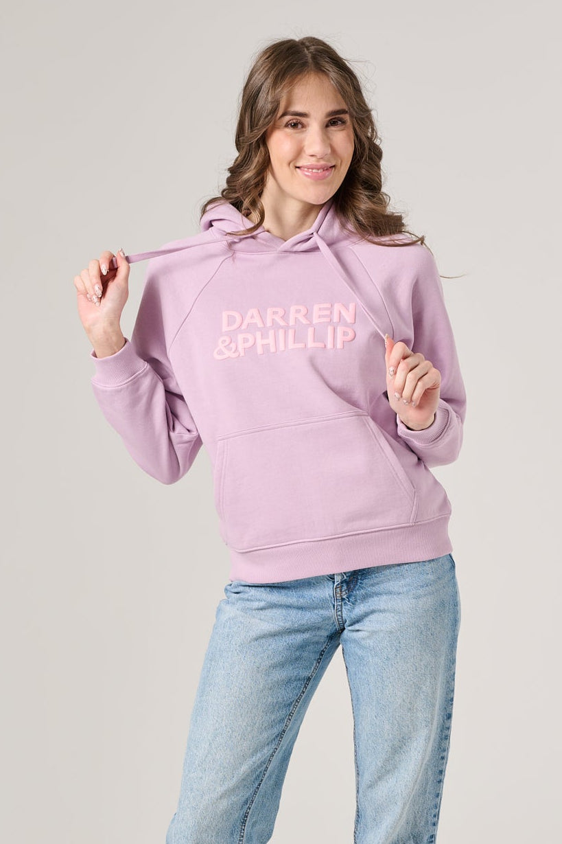 Puff Print Women's Raglan Hoodie | Lilac