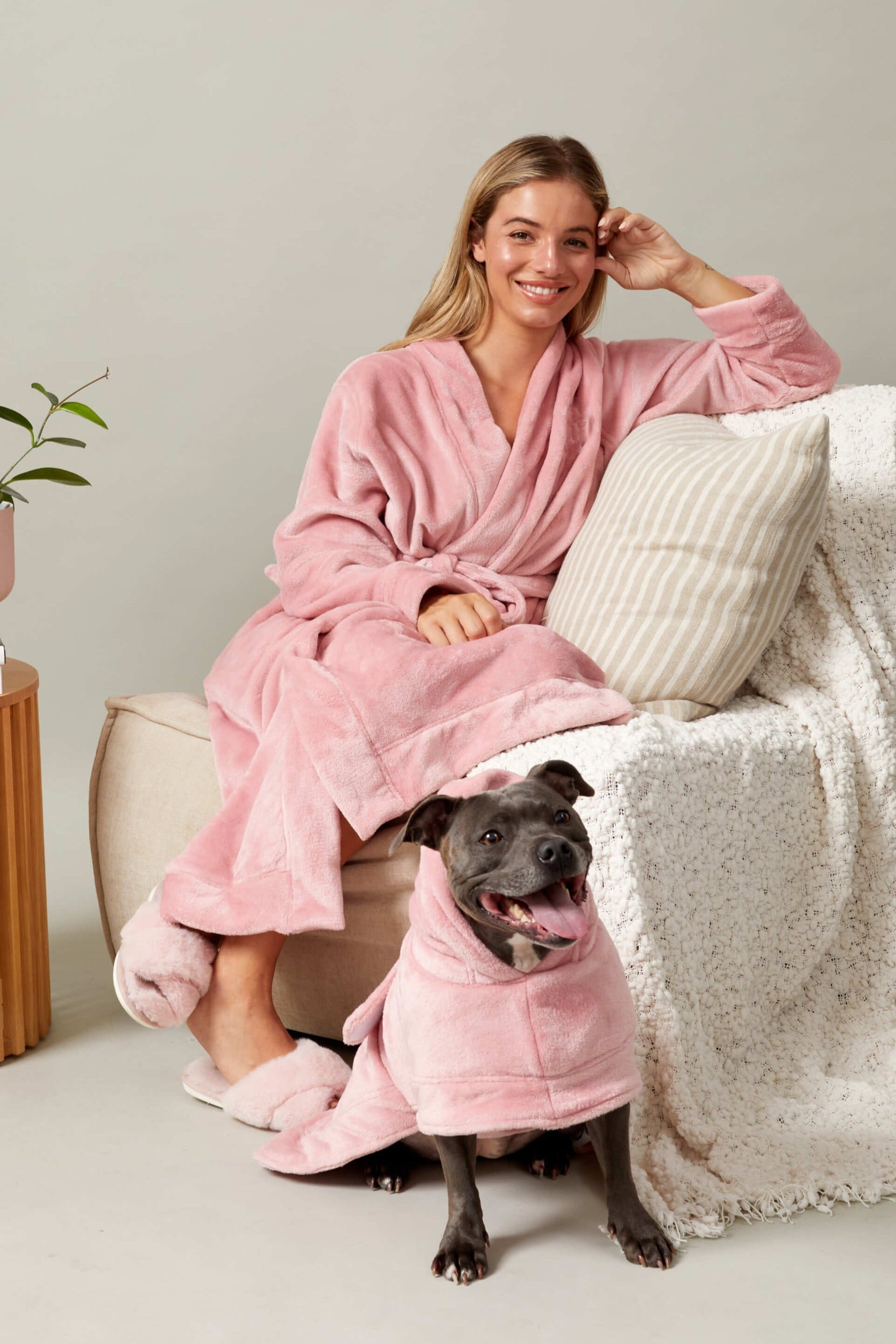 Matching Lounge Robe Set | Rose