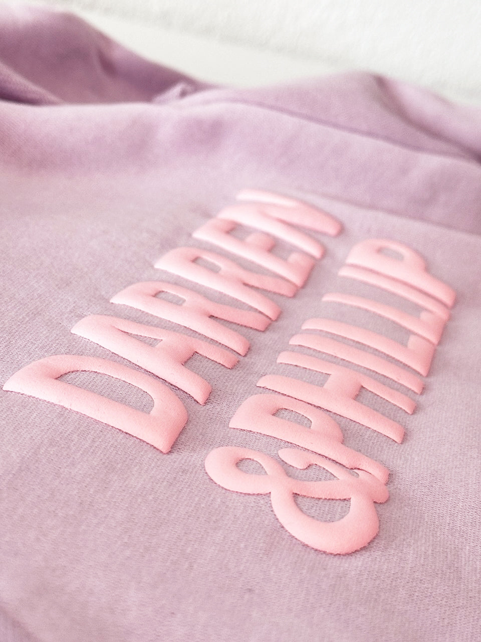 Puff Print Dog Hoodie | Lilac