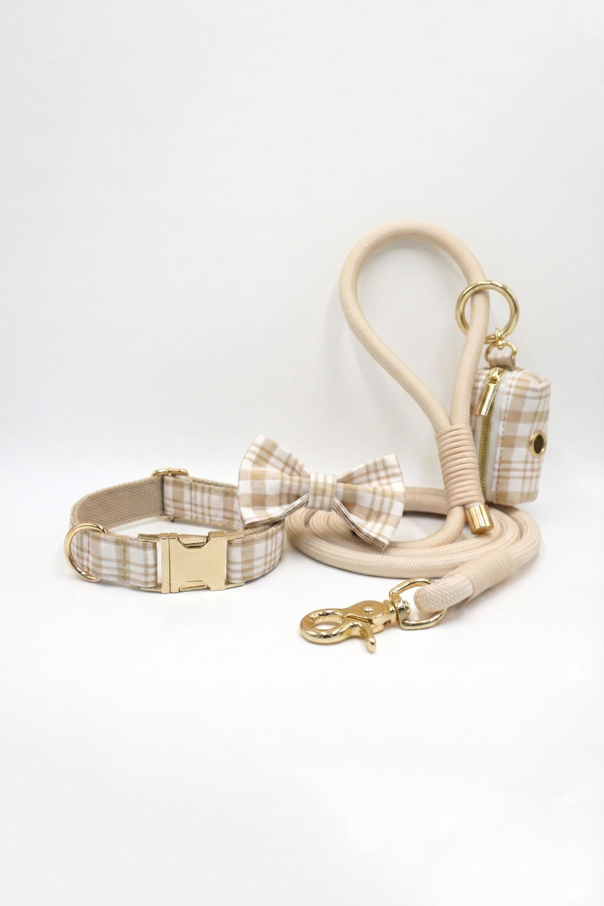 Biscuit Plaid Dog Walking Set
