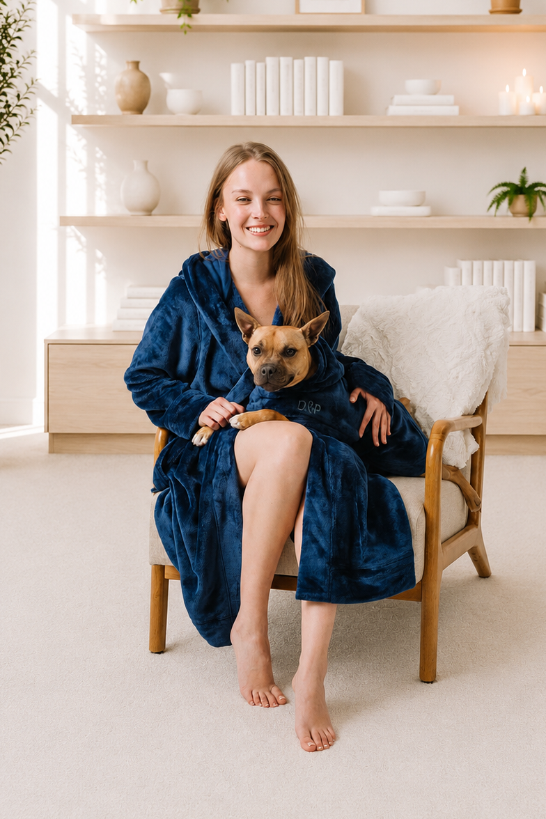 The Dream Robe Matching Set | Deep Blue