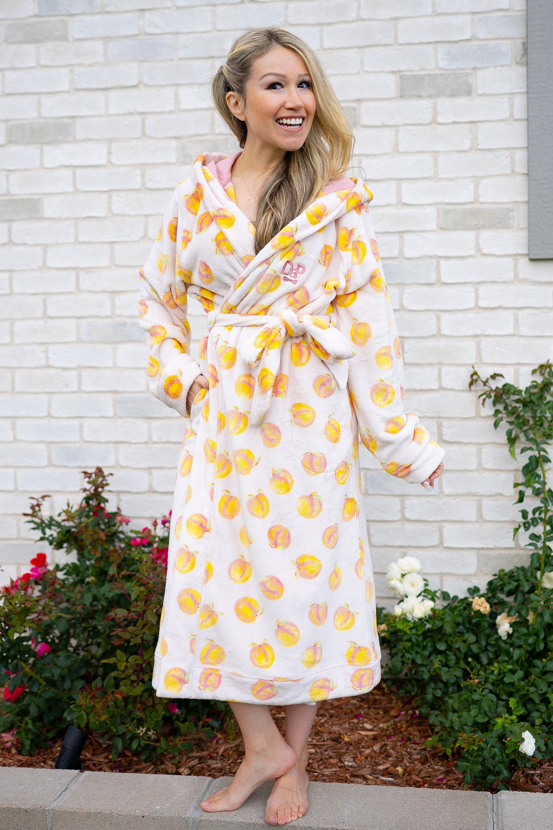 Adult Lounge Robe | Cutie Frutti, Peach