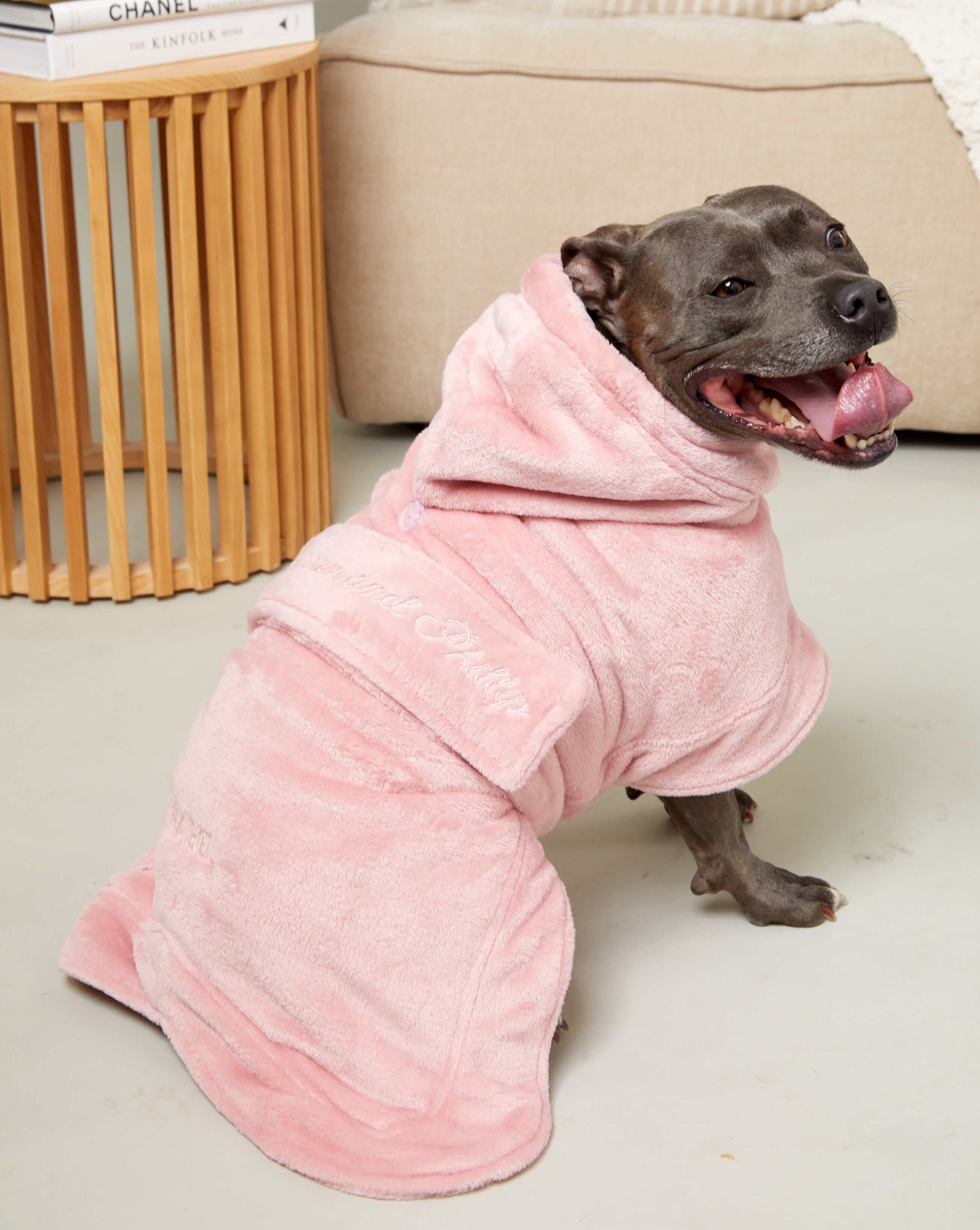 The Snuggle Buddy Personalised Dog Robe - Perfect Pink