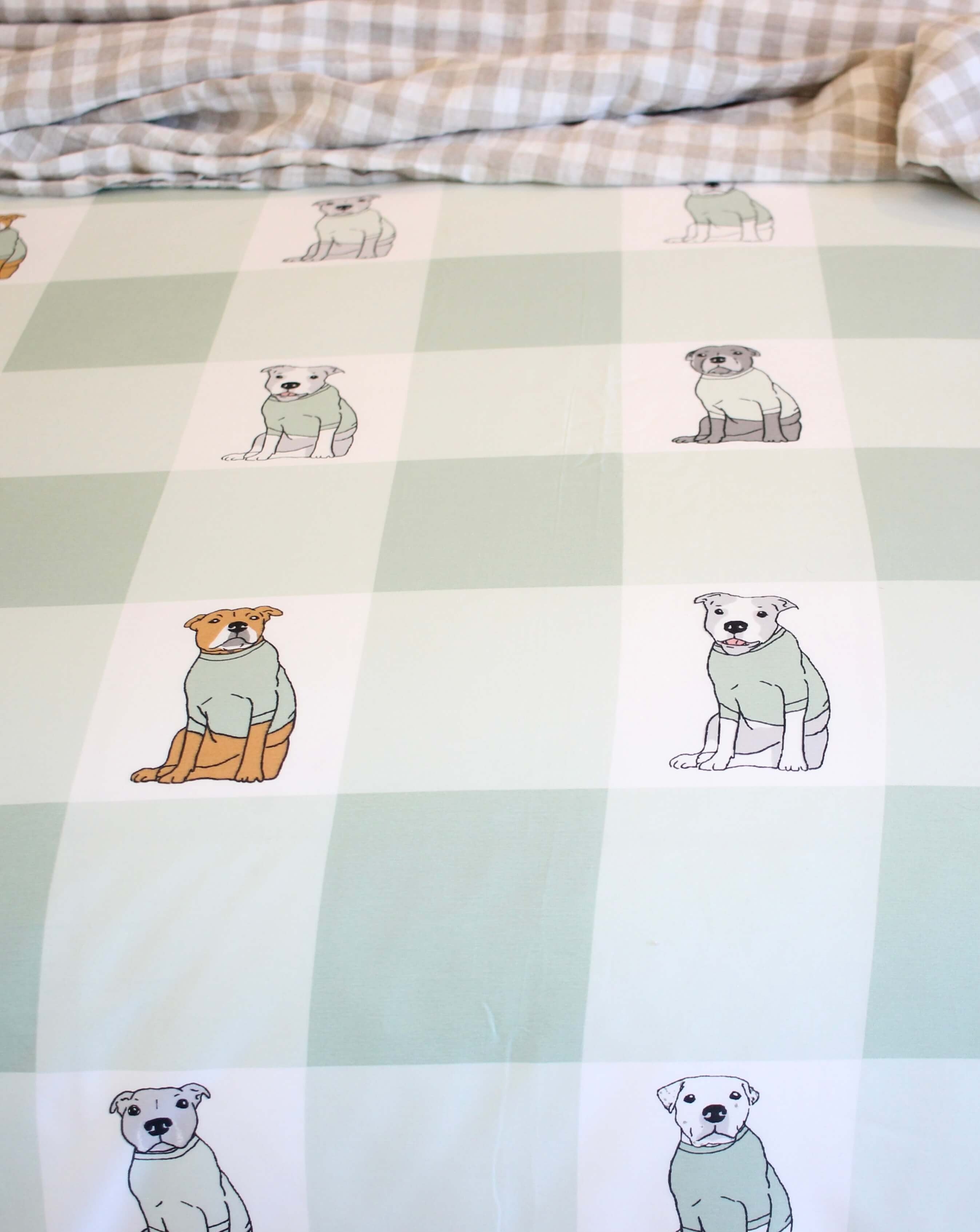 Dog Print quilt cover.
