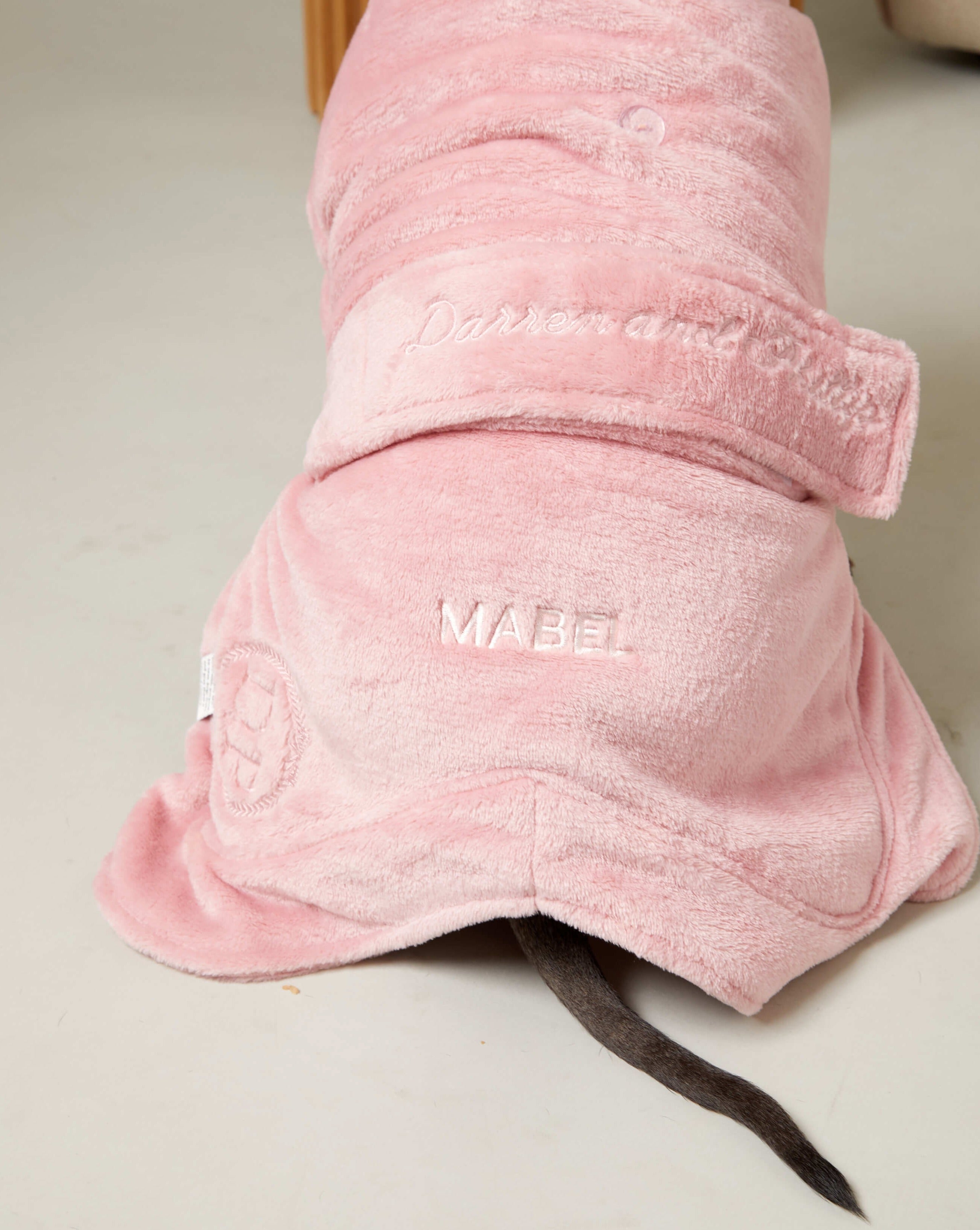 The Snuggle Buddy Personalised Dog Robe - Perfect Pink