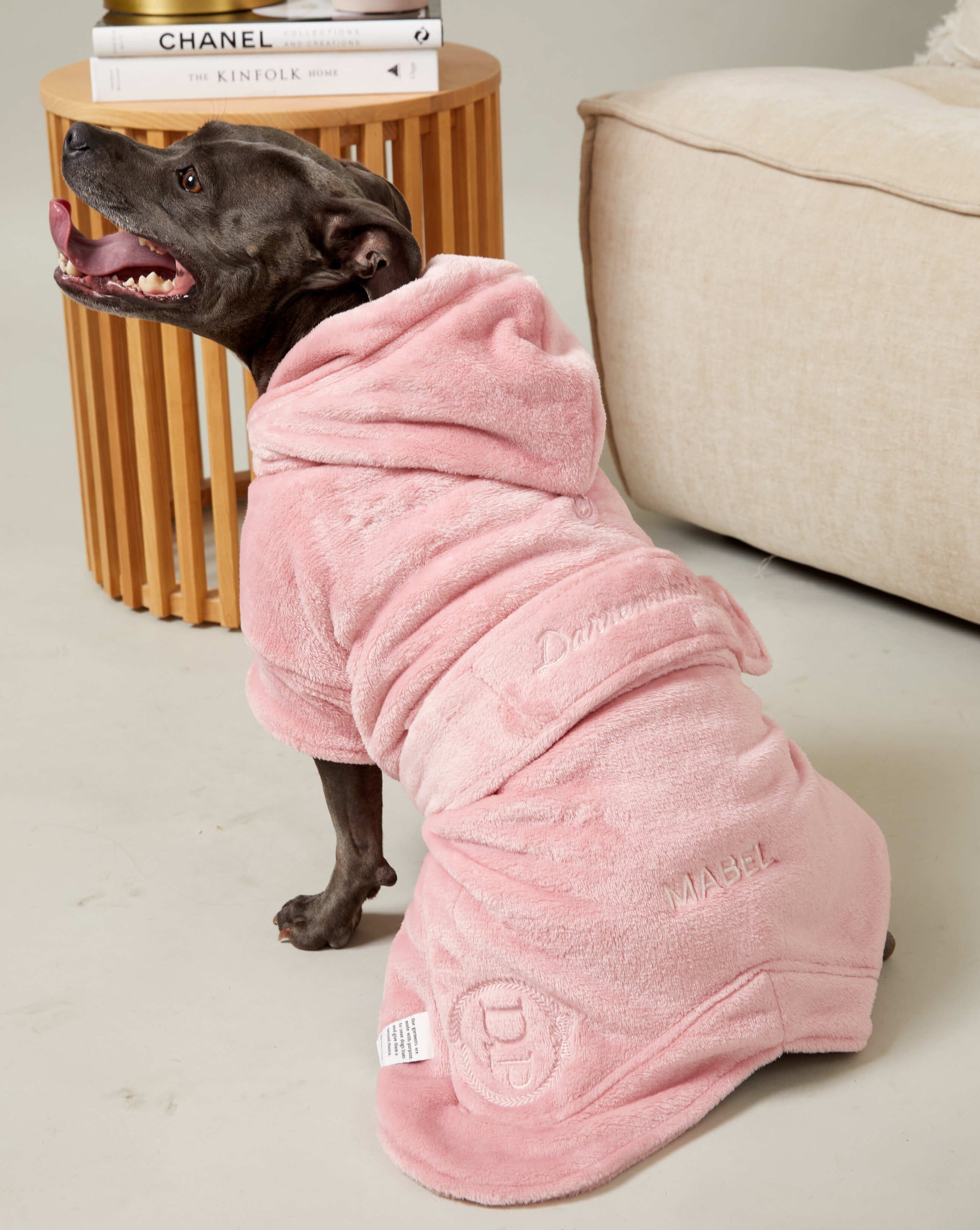 The Snuggle Buddy Personalised Dog Robe - Perfect Pink